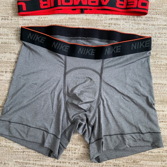 NIKE MENS BLACK POLY SPANDEX TRAINING BOXER BRIEF NIKE MENS BLACK POLY SPANDEX TRAINING BOXER BRIEF